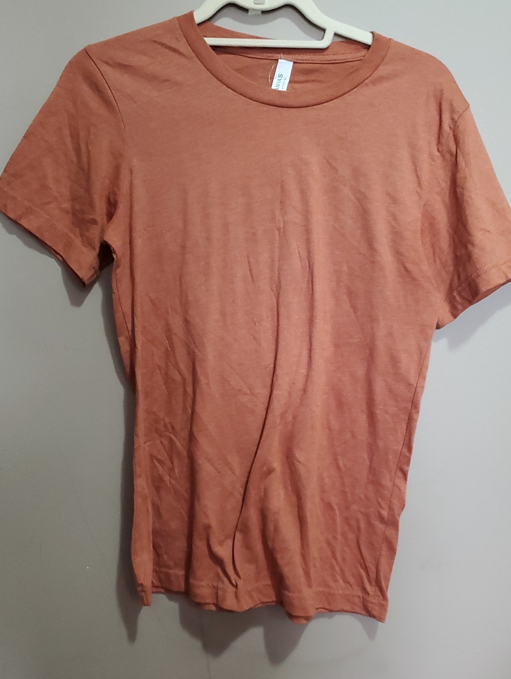 Bella Canvas Short Sleeve Crew Tee in Rust Size Small
